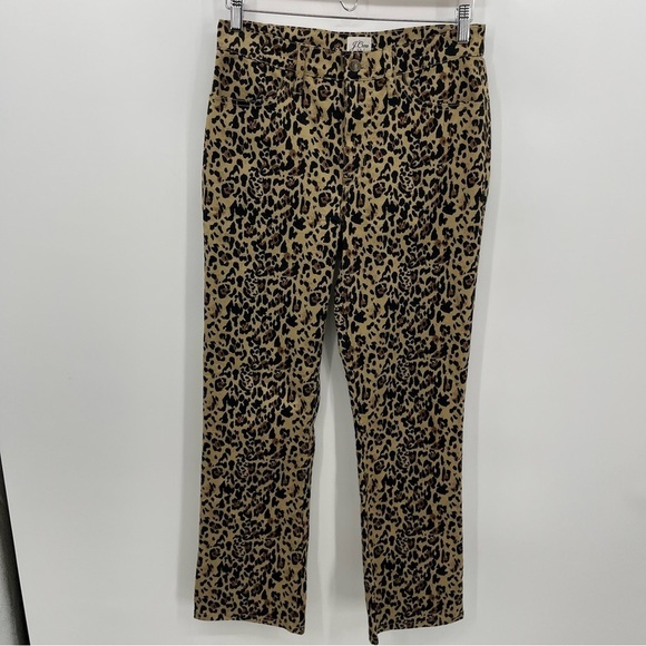 J Crew Kickout Crop Leopard Animal Print Denim Jean - Picture 1 of 13